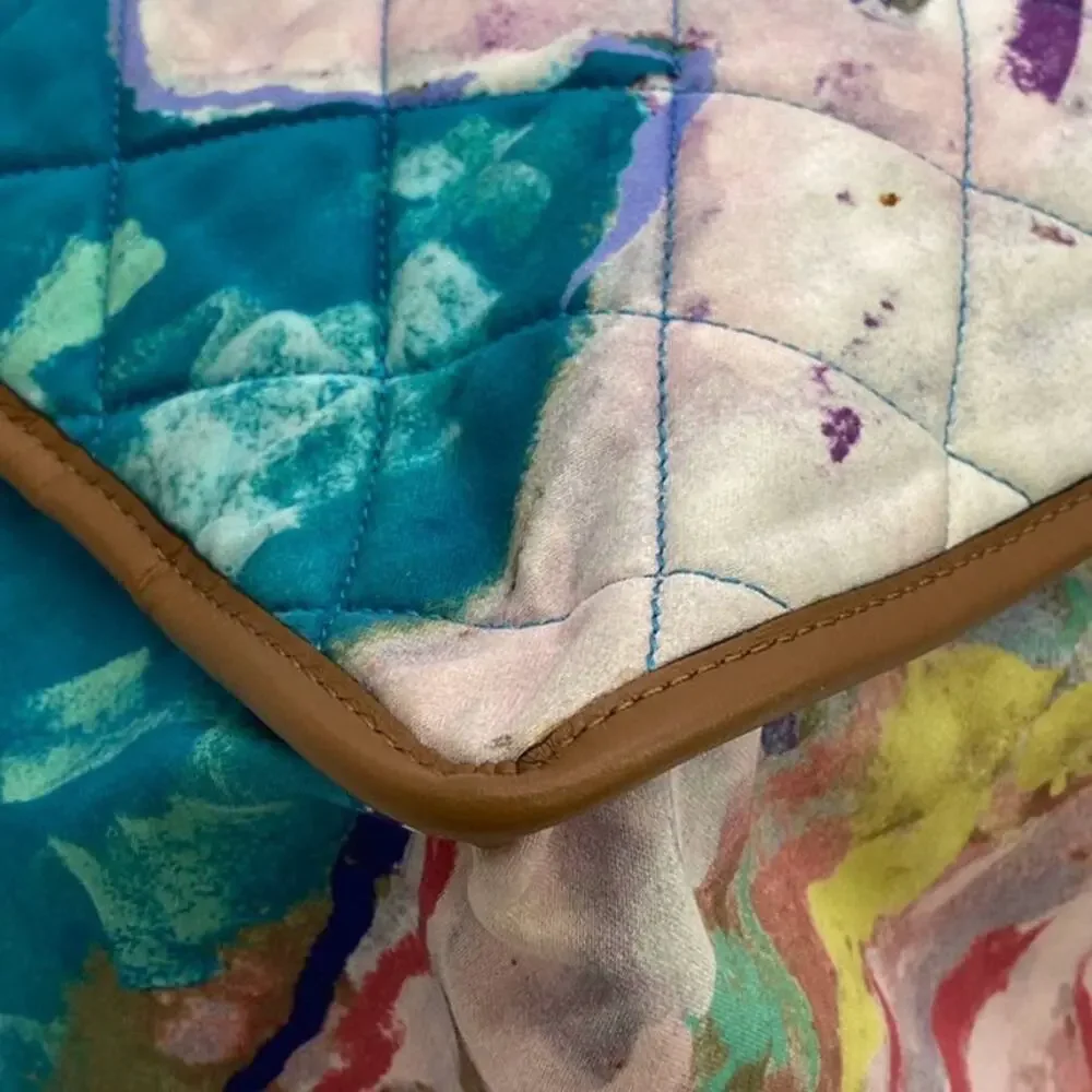 Chanel Watercolor Vintage Bag Graffiiti Tote Rare 2011 Shoulder Purse Rare CC